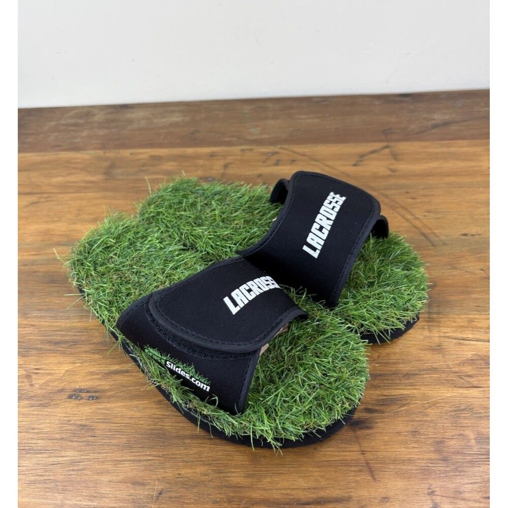 GrassSlides.com Lacrosse Synthetic Turf Grass Slides Sandals Men 6 Women 7.5